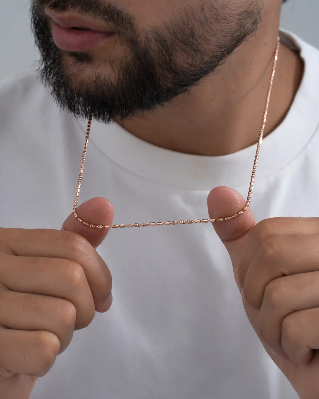Cadena Barril Prismc Oro Rosa IT 65 Cms