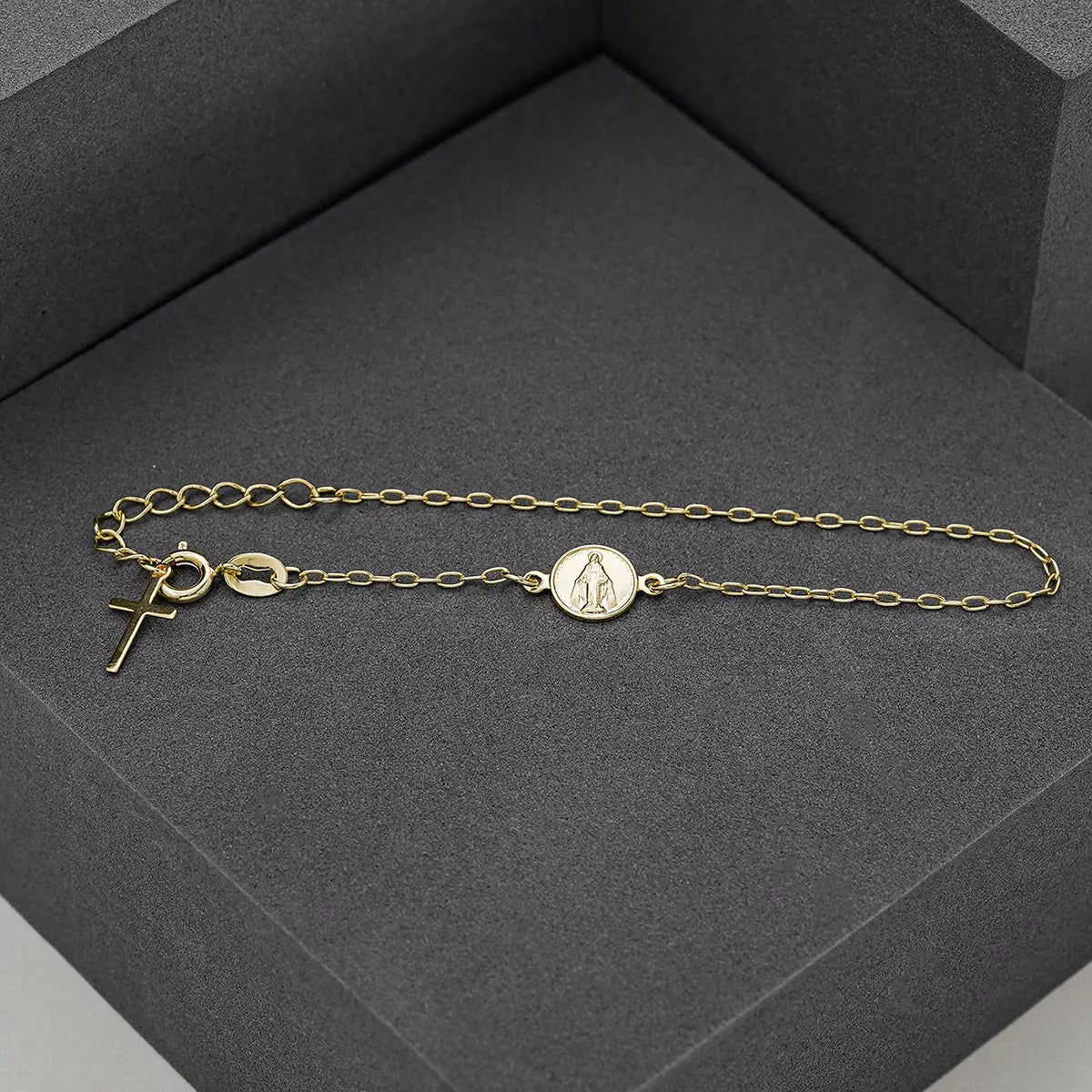 Pulsera Virgen Milagrosa 16.5 Cms + Extensor
