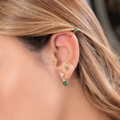 Arete Pearcing fake 1.4cm VERDE
