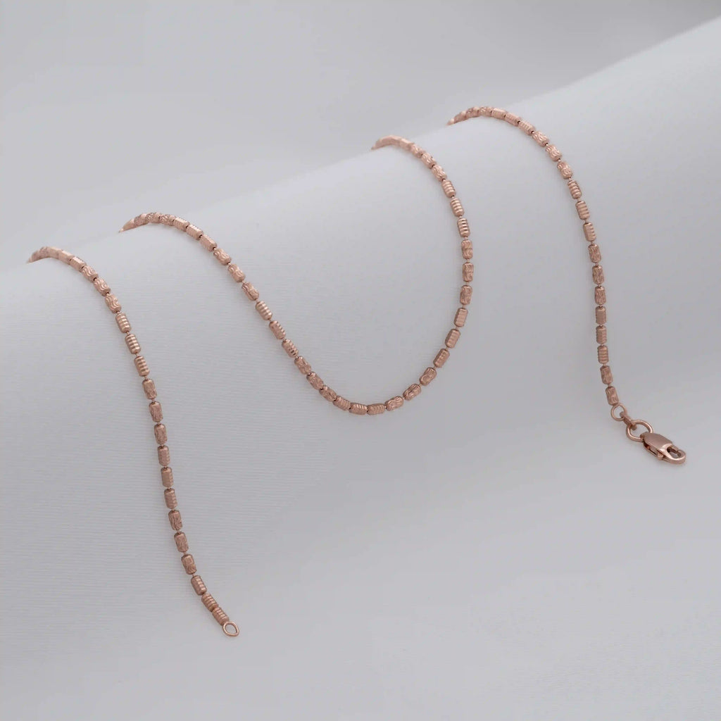 Cadena Barril Prismc Oro Rosa IT 65 Cms