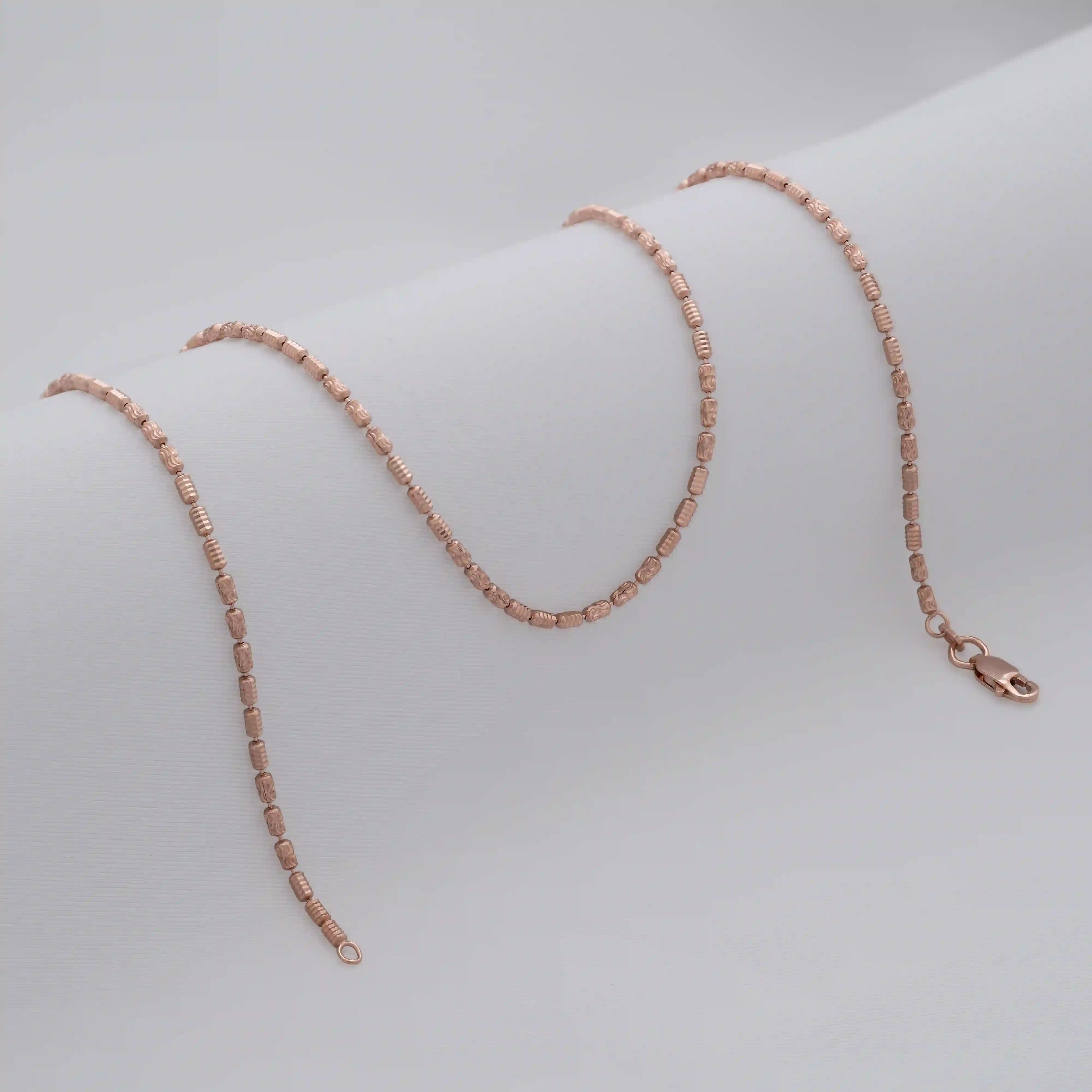 Cadena Barril Prismc Oro Rosa IT 65 Cms