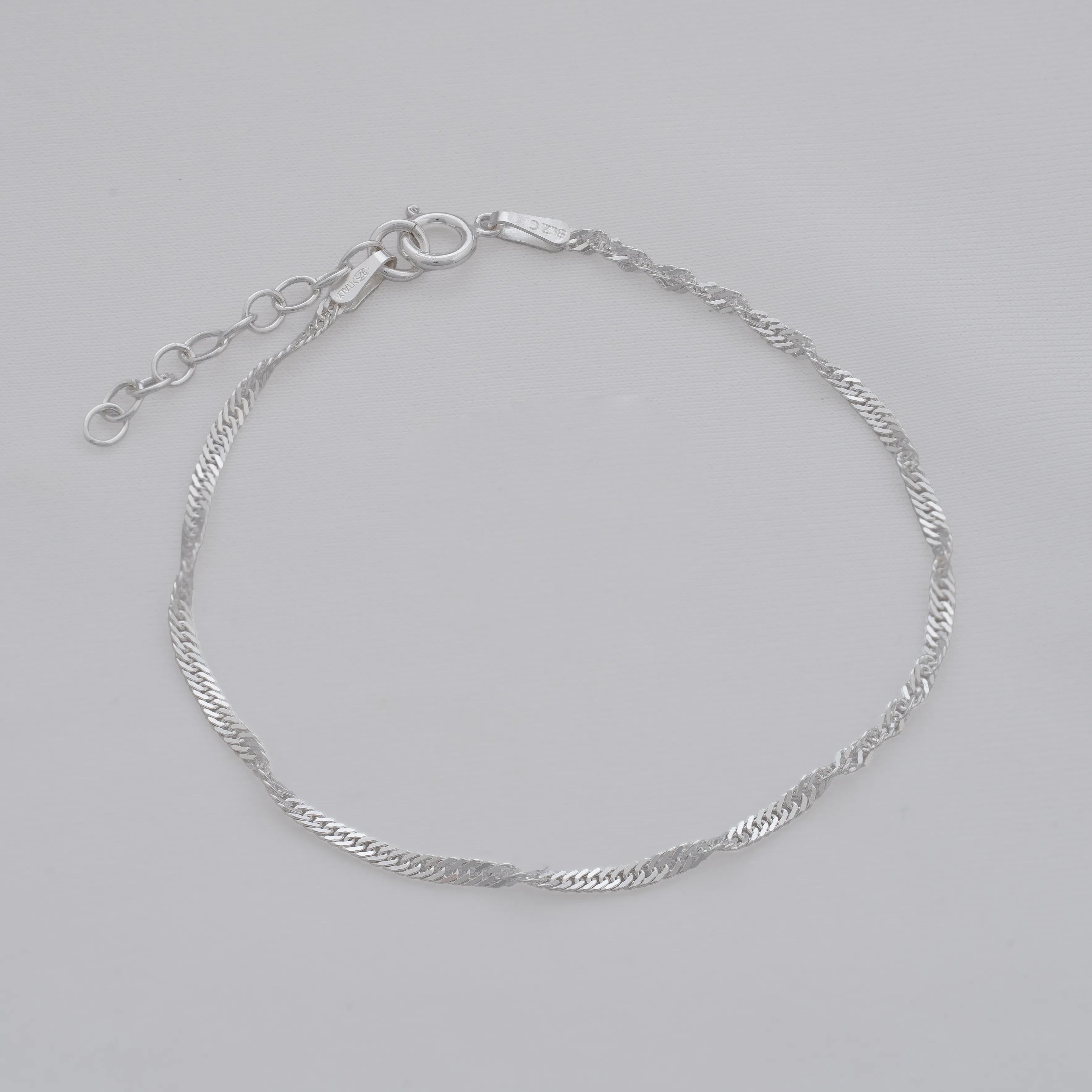 Pulsera Singapur 1,7 mm 16 Cms + Ext