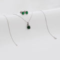 Conjunto Pave Circon Verde