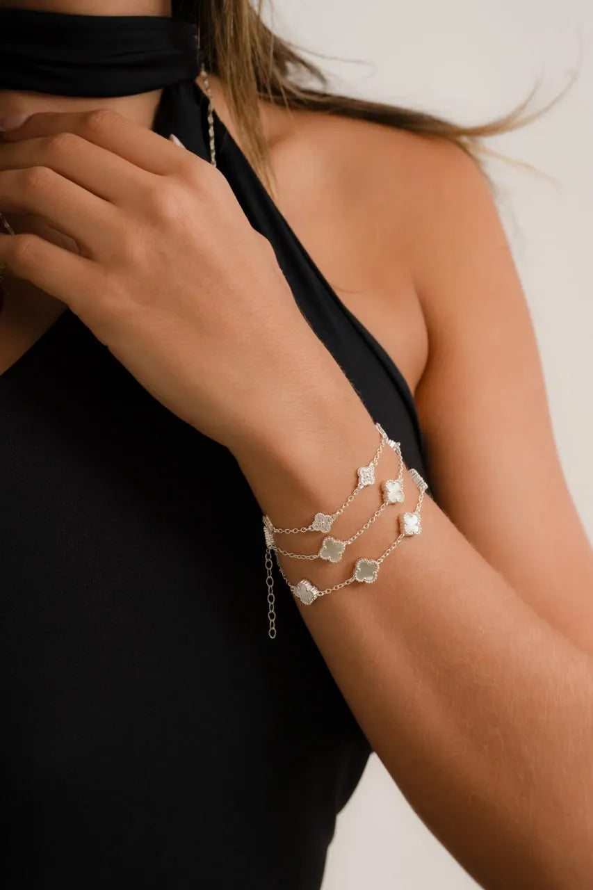 Pulsera Clover Nacar 5H 10 mm 17 Cms + Ext