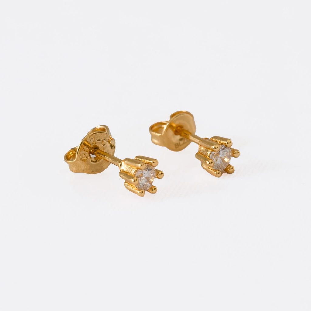 Aretes Topo 6 Puntos Cristal