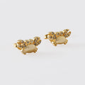 Aretes Clover Redondo Silueta 9 mm