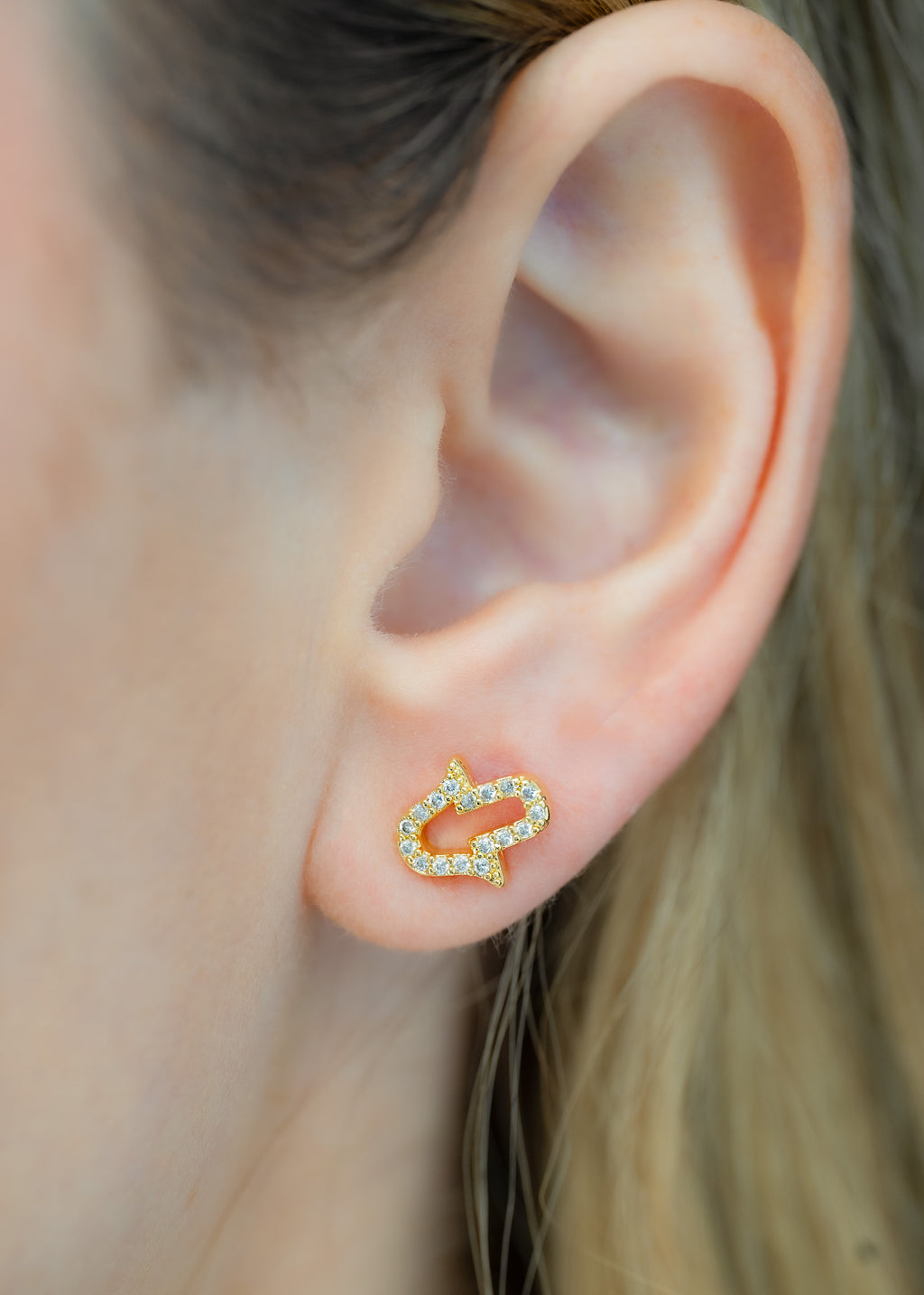 Aretes Mano Hamsa Circonias